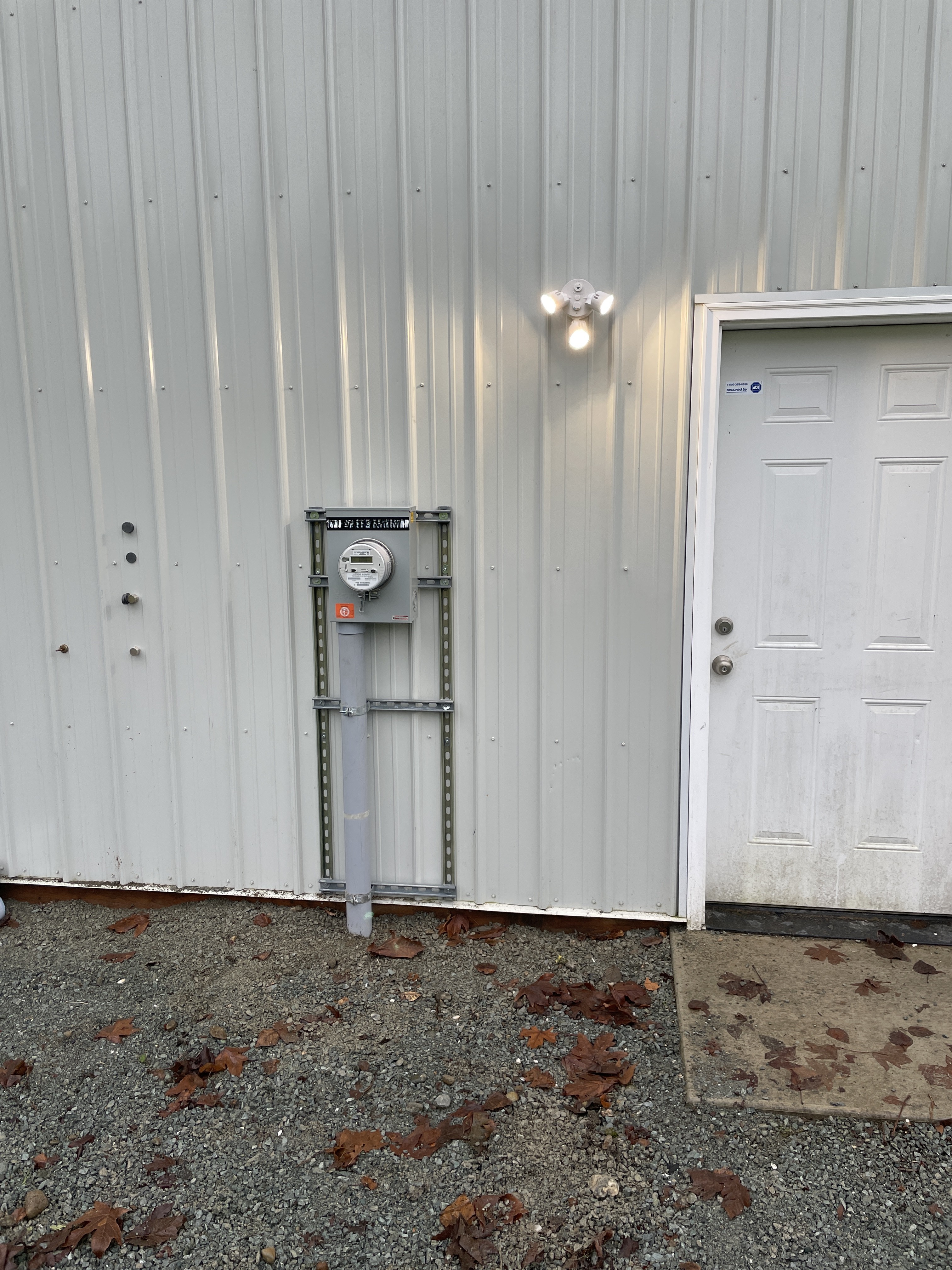 Finished meter and exterior shop lighting